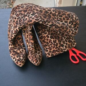 Leopard Print Heeled Boots